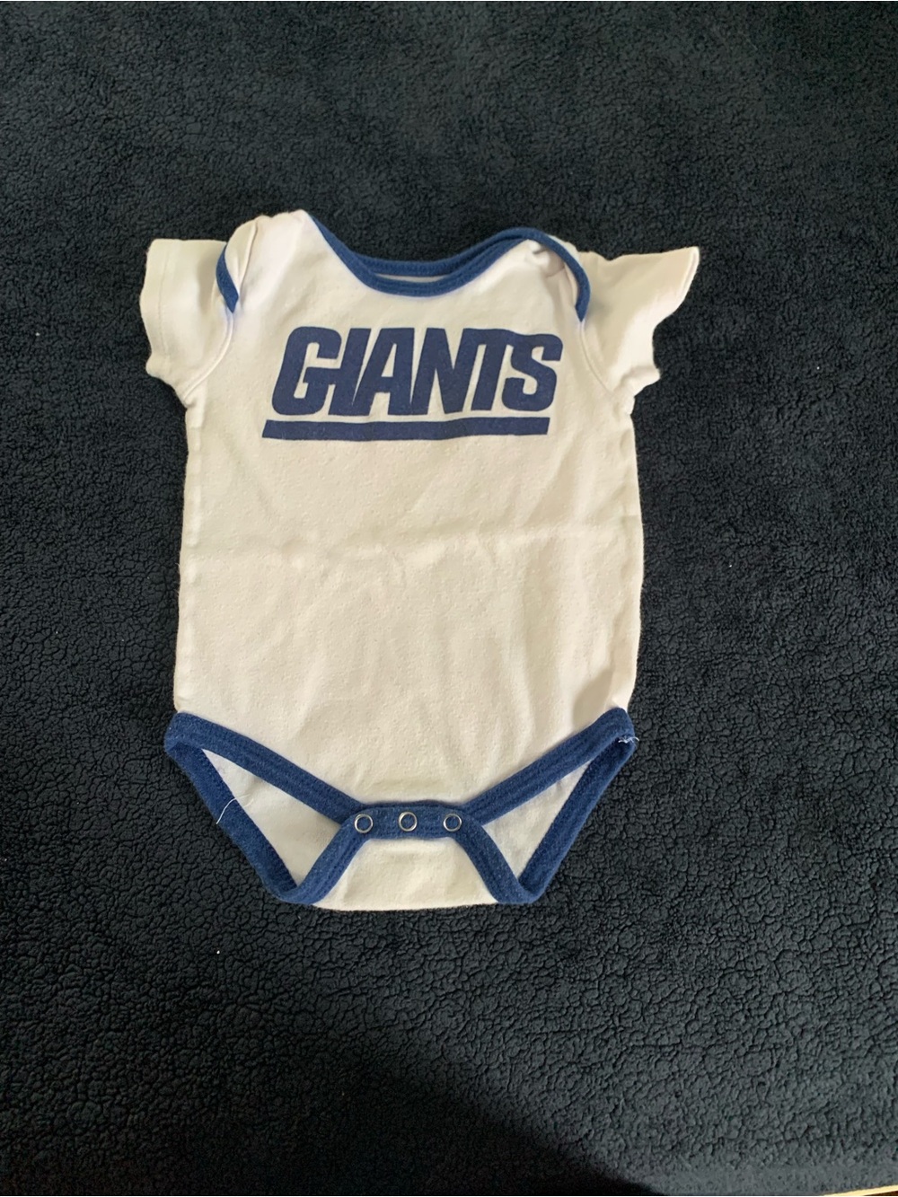 NFL White and Blue GIANTS Baby One-Piece Bodysuit